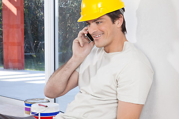 Image showing Man talking on the phone