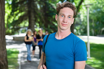 Image showing Portrait of Smiling University Male