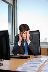 Image showing Stressed Businessman