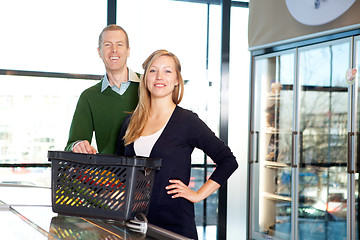 Image showing Supermarket Couple Portrait