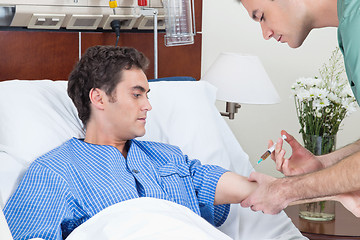 Image showing Patient worried of injection