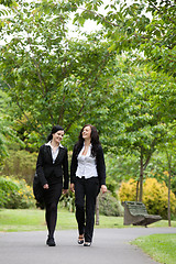 Image showing Women Walking In Park