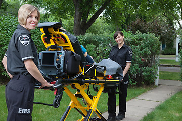 Image showing Female Ambulance Worker