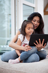 Image showing Mother and Daugther with Digital Tablet