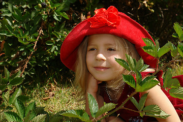 Image showing the girl in red hat