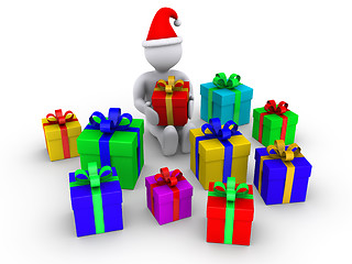 Image showing Person is about to open presents