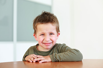 Image showing Sad boy crying