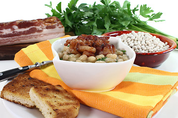 Image showing beans with bacon