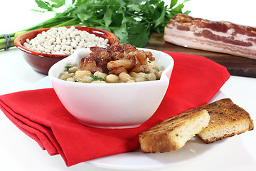 Image showing beans with bacon