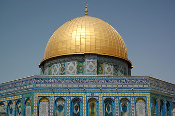 Image showing Dome on a Rock in Jerusalem,close -up