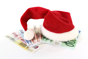 Image showing Santa Hat with Money