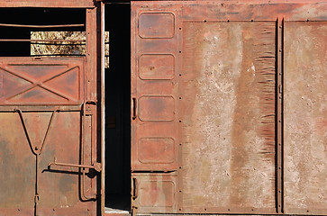 Image showing Covered goods wagon, sliding door