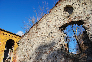 Image showing / Old ruined factory walls