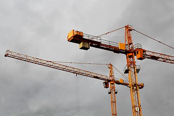 Image showing Building cranes