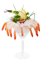 Image showing Iced shrimp cocktail