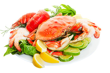 Image showing Crab dinner