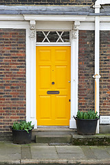 Image showing Yellow door