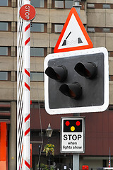 Image showing Bridge sign lights