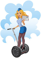 Image showing POSTRIDER ON THE SEGWAY