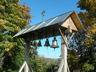 Image showing Belfry with five melodious bells