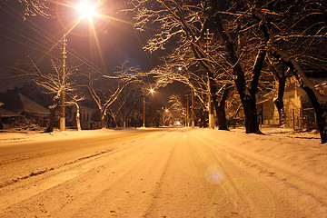 Image showing  winter night