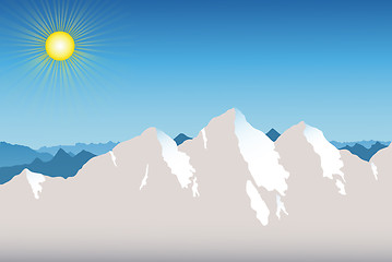 Image showing Mountain Range Background