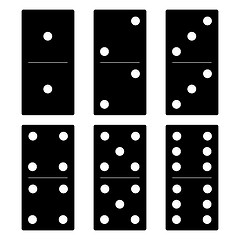 Image showing Domino black set vector illustration on white background 