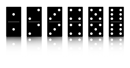 Image showing Domino black set vector illustration on white background 