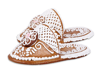 Image showing Gingerbread slippers