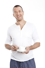 Image showing man with coffee