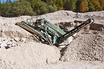 Image showing Quarry conveyor belt machine