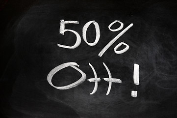 Image showing 50 percent off