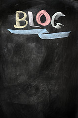 Image showing Blog written on a blackboard