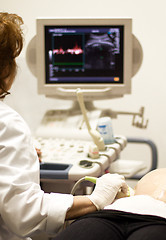 Image showing medical examining by ultrasonic scan
