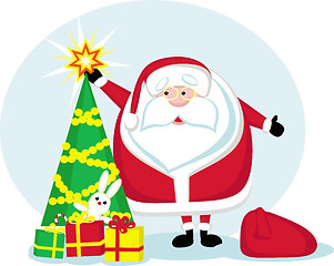 Image showing Cartoon Santa