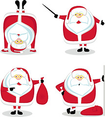 Image showing Santa in different positions. 