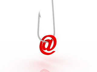 Image showing Illustration of phishing fraud online via e-mail 