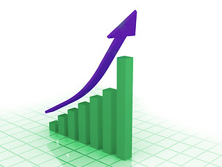 Image showing Digital illustration of business graph