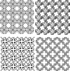 Image showing vector funky geometrical seamless abstract patterns set