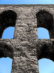 Image showing Roman aqueduct close-up