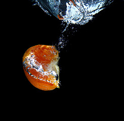 Image showing orange in water