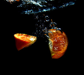 Image showing fruit in waterfall