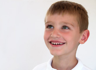 Image showing boy looking up