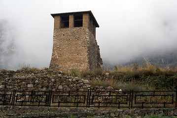 Image showing Tower and clouds