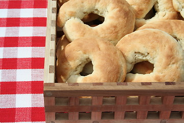 Image showing Baskets with new-baked cakes