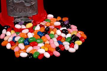 Image showing Jelly beans isolated on black