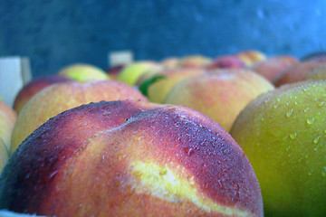 Image showing sweating peaches