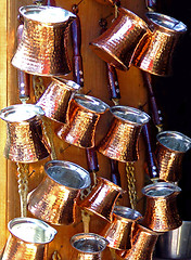 Image showing Copper pots