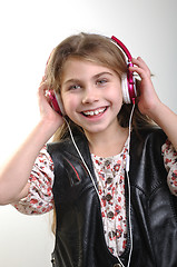 Image showing girl listening to music