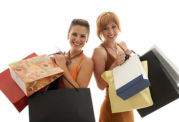 Image showing shopping girls